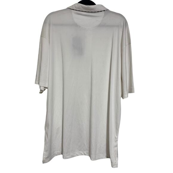 BACKSPIN GOLF THREADS Mens White Navy Knit Stretch Polo Performance NWT 2XL XXL - Picture 3 of 5